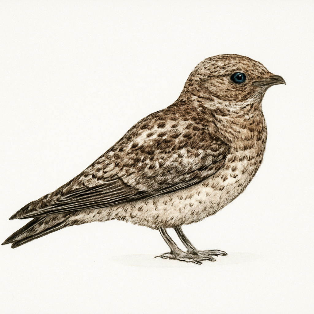 Ilustração de freckled nightjar