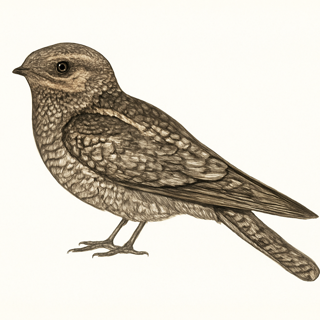 Illustrazione di Slender-tailed Nightjar