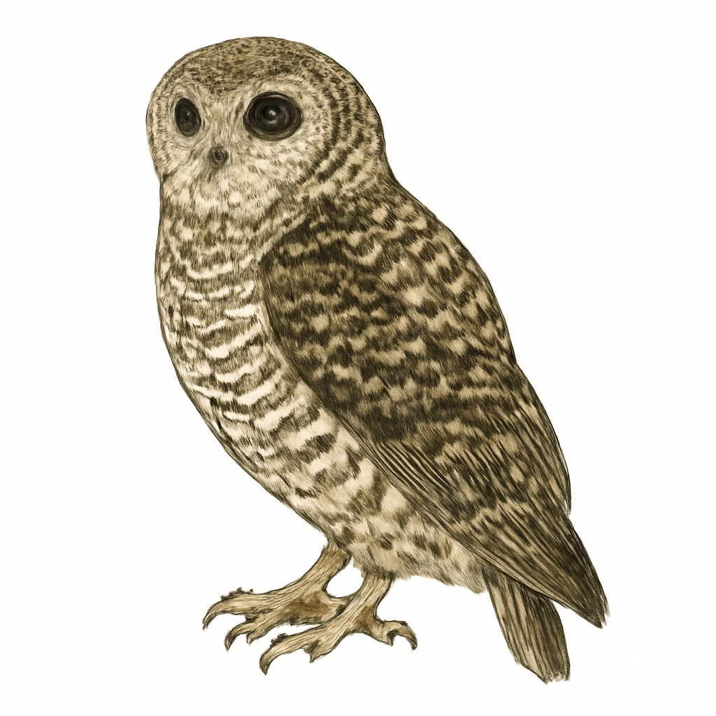 Barred Owlet-nightjar illustration
