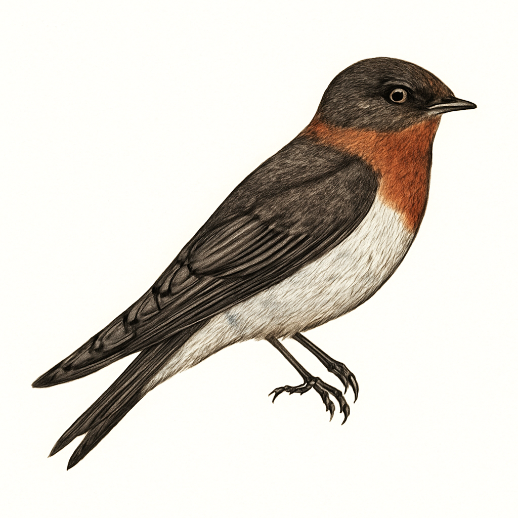 Chestnut-collared Swift illustration