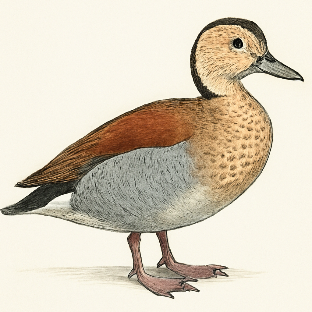 Illustration von Rotschulterente