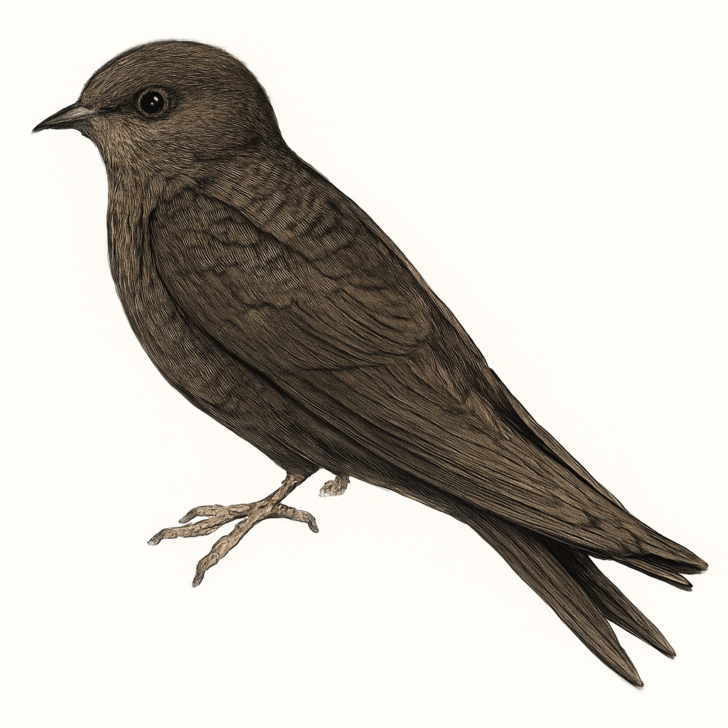 Plume-toed Swiftlet illustration