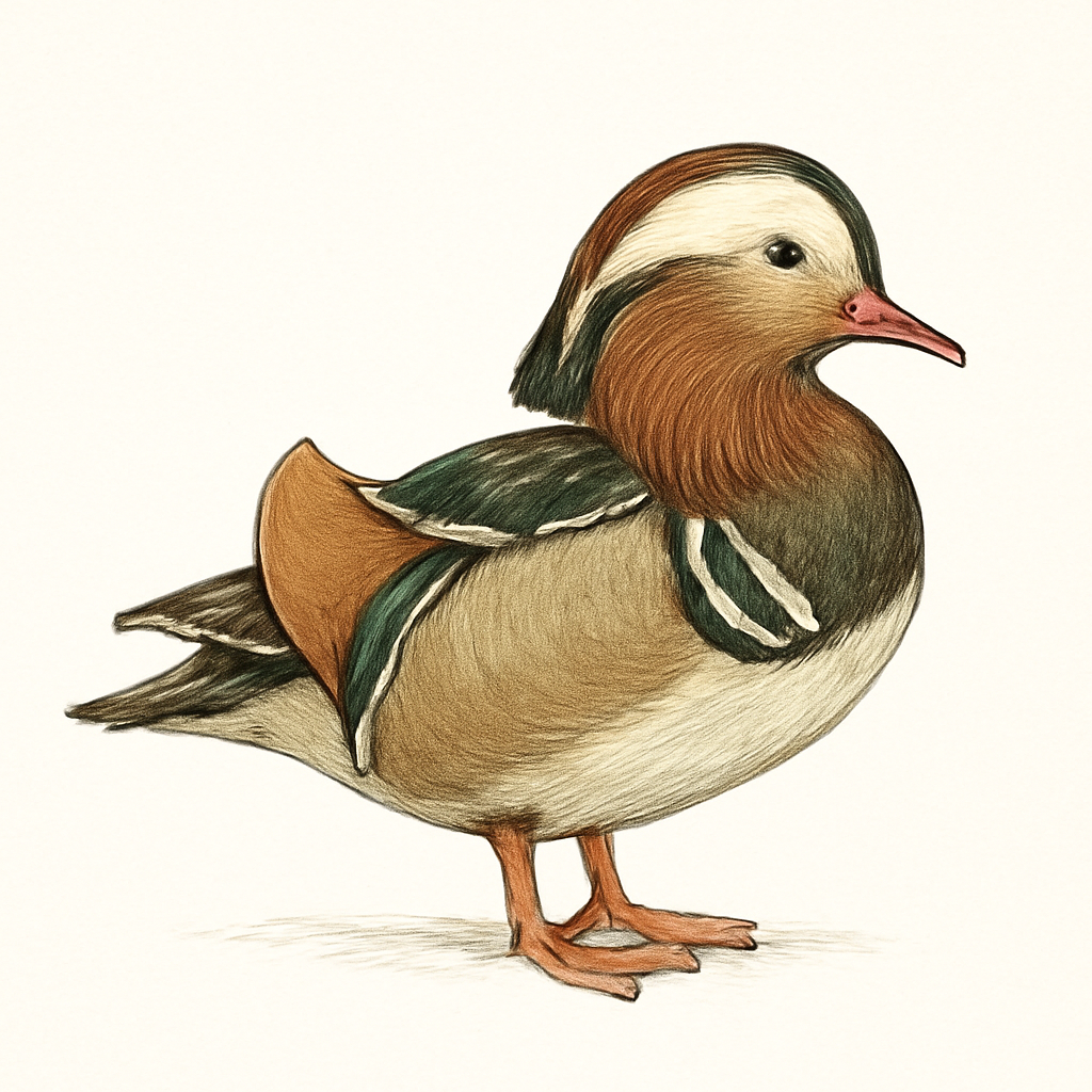 Illustration von Mandarinente