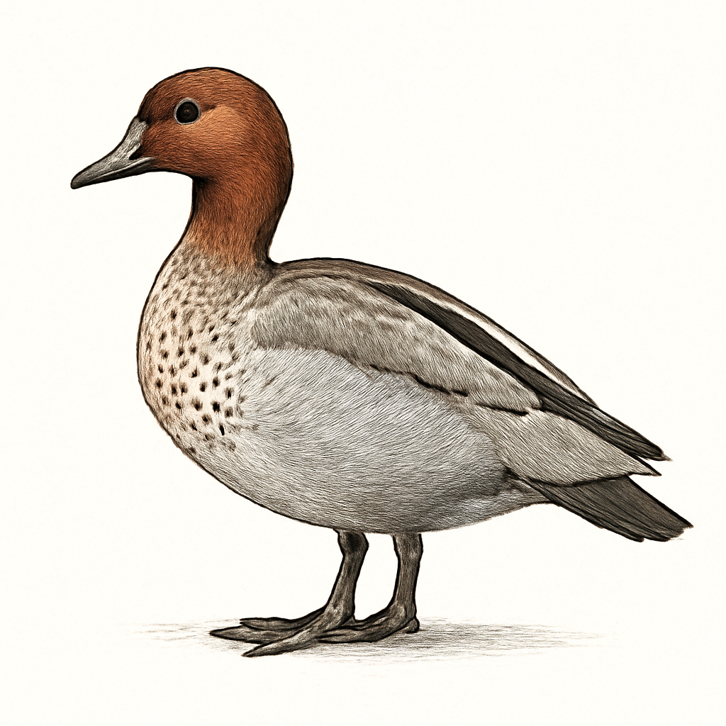 Ilustração de pato-de-crina