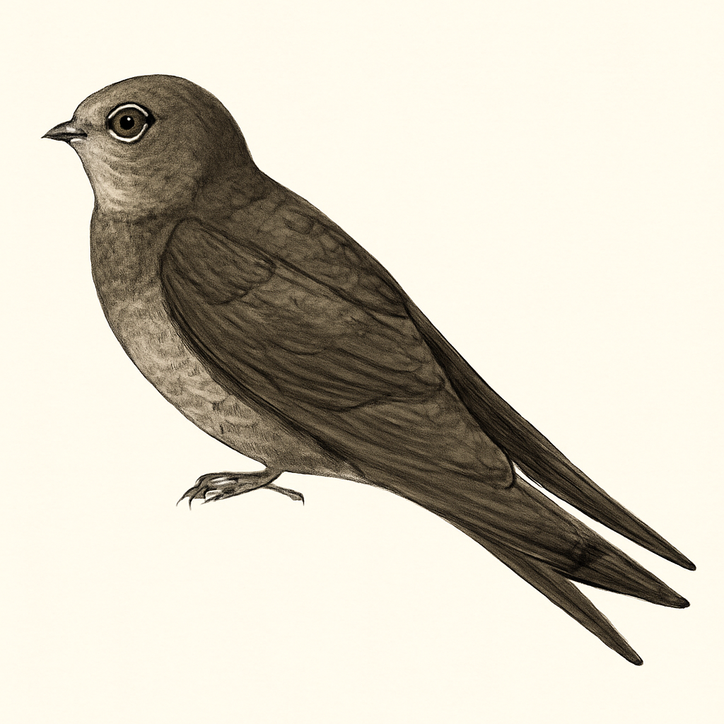 Ilustración de Vencejo del Himalaya