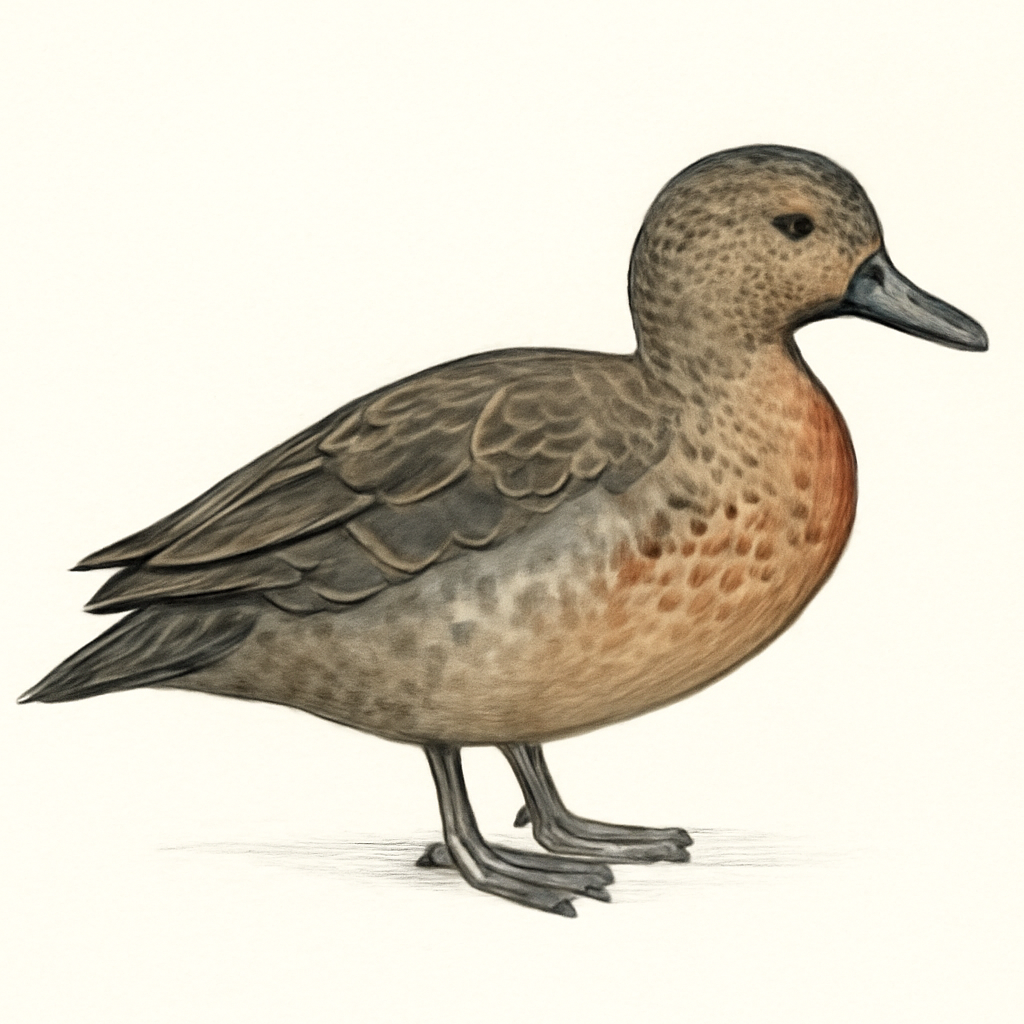 Salvadori's Teal illustration