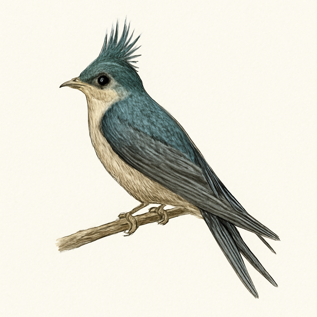 Crested Treeswift illustration