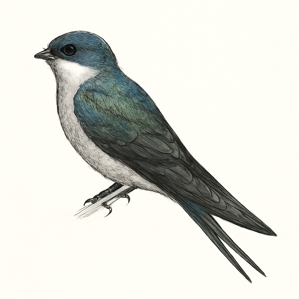 Illustration von Haubenbaumsegler