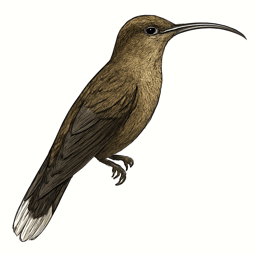 White-tipped Sicklebill illustration