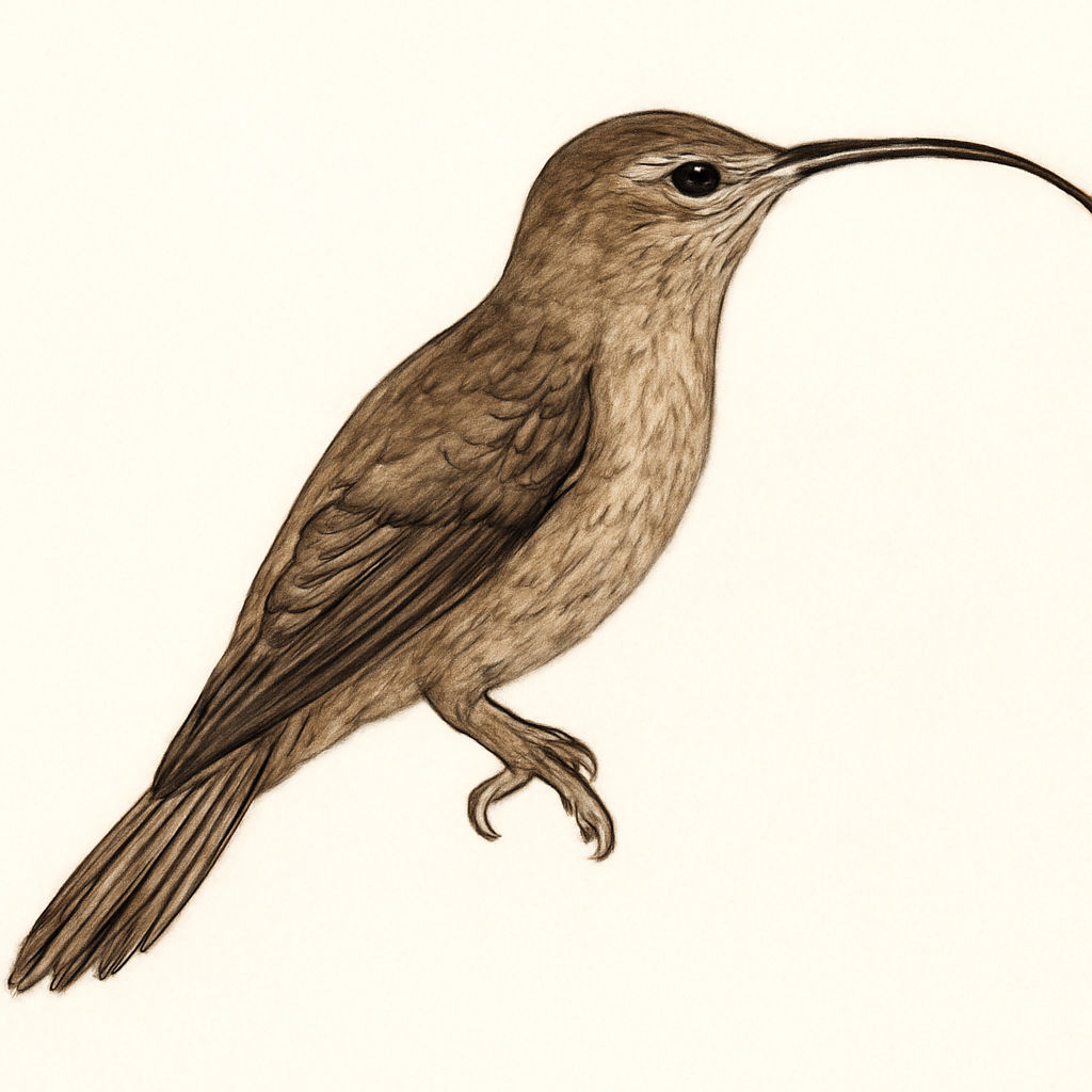 Hook-billed Hermit illustration