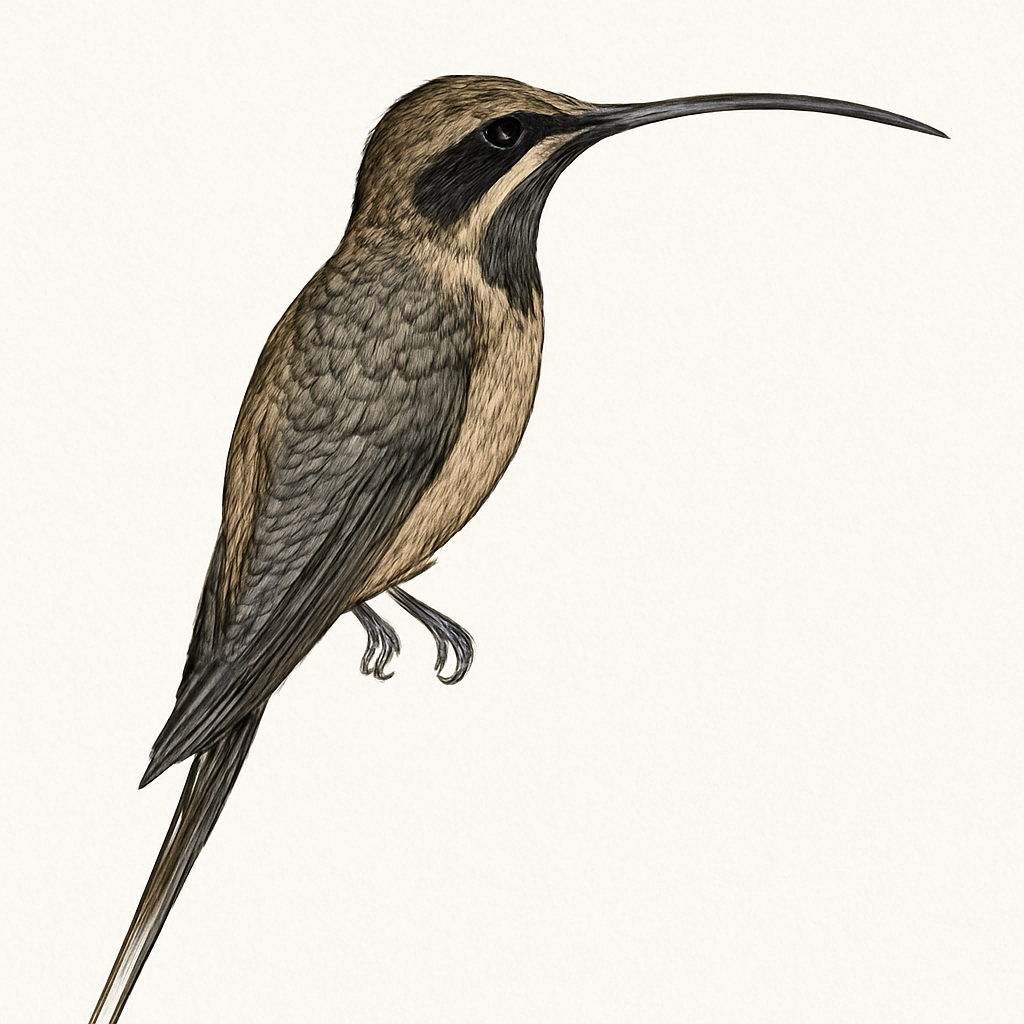 Illustratie van Zwartkeelheremietkolibrie