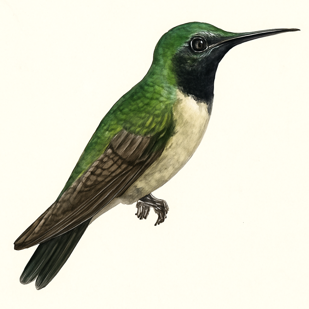Black-throated Mango illustration