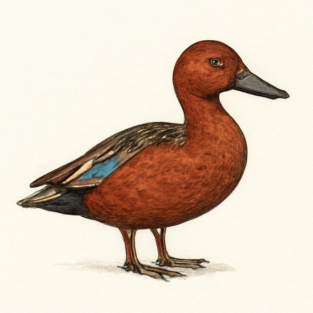 Illustrazione di Alzavola cannella