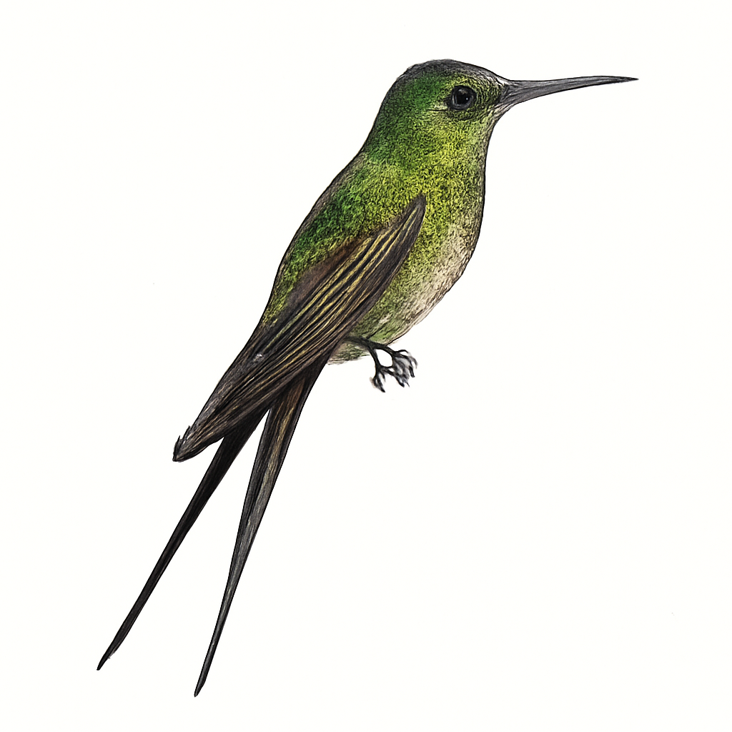 Black-tailed Trainbearer illustration
