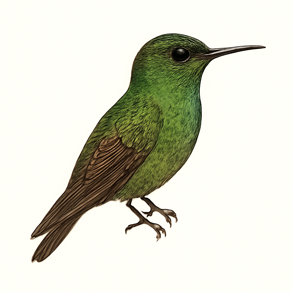Viridian Metaltail illustration