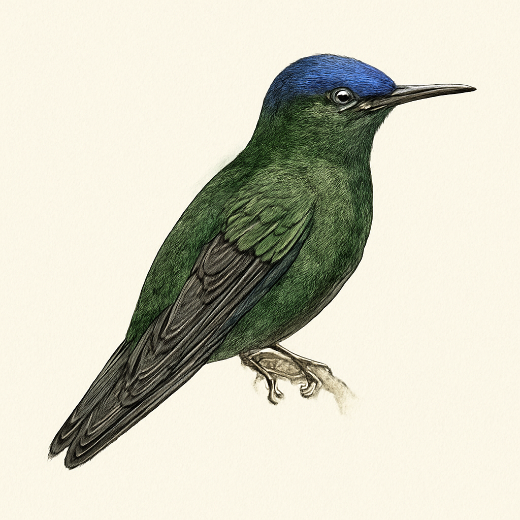 Illustrazione di Blue-capped Puffleg