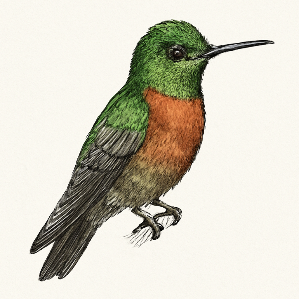 Illustrazione di Chestnut-breasted Coronet