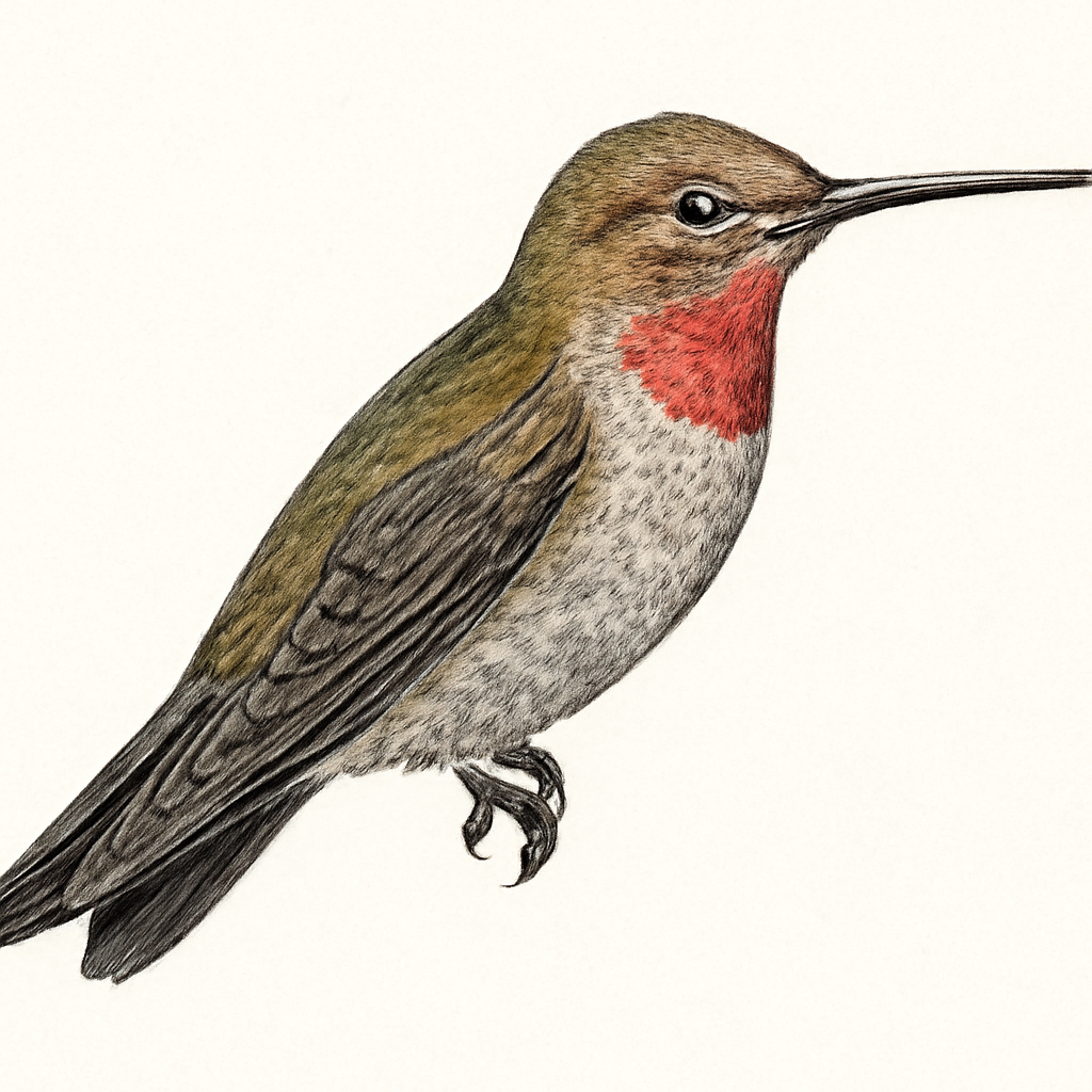 Illustrazione di Plain-capped Starthroat