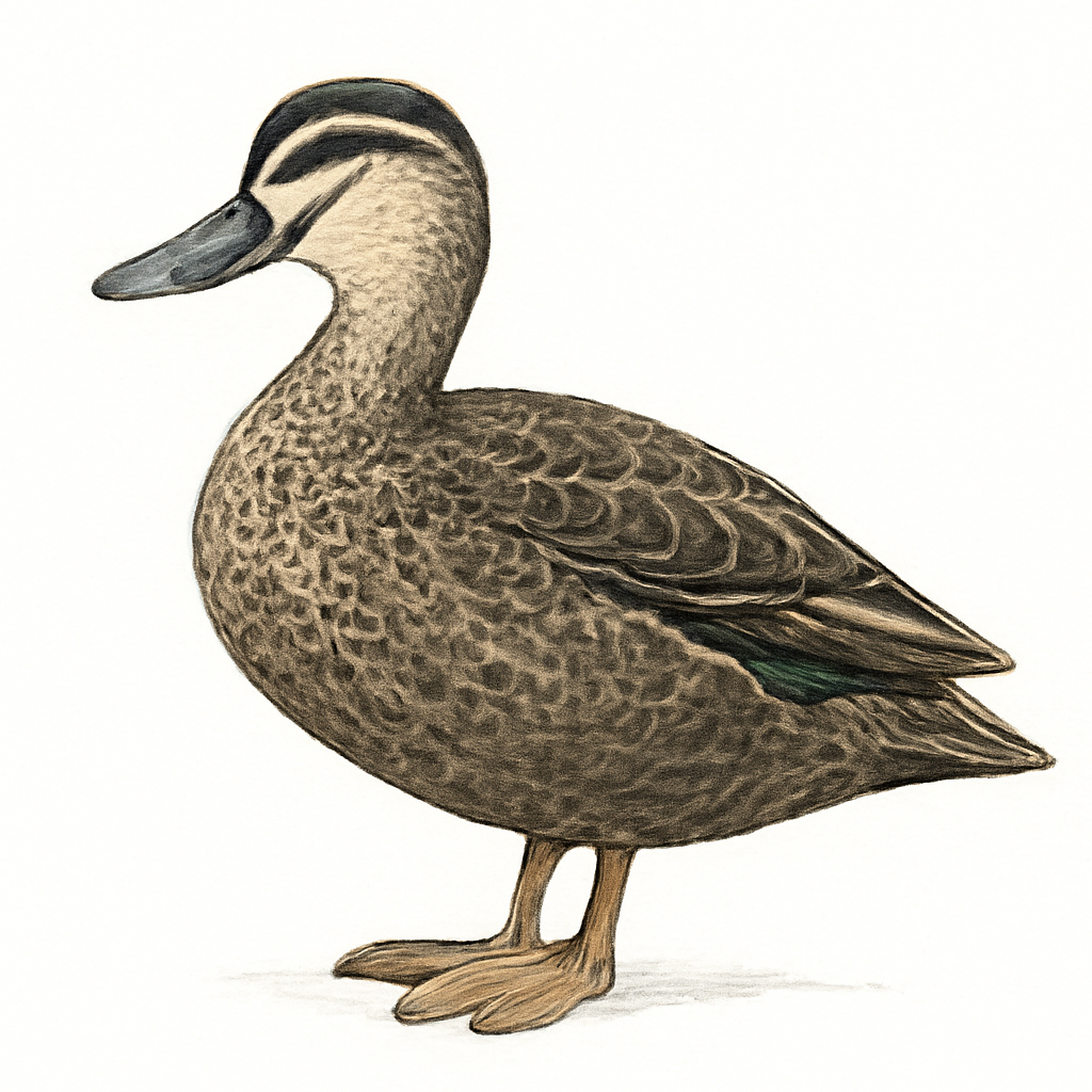 Illustration de Canard à sourcils