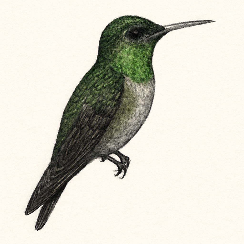 Green-throated Mountain-gem illustration