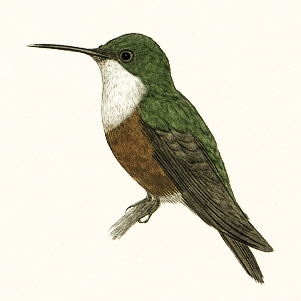 Ilustração de white-throated mountain-gem