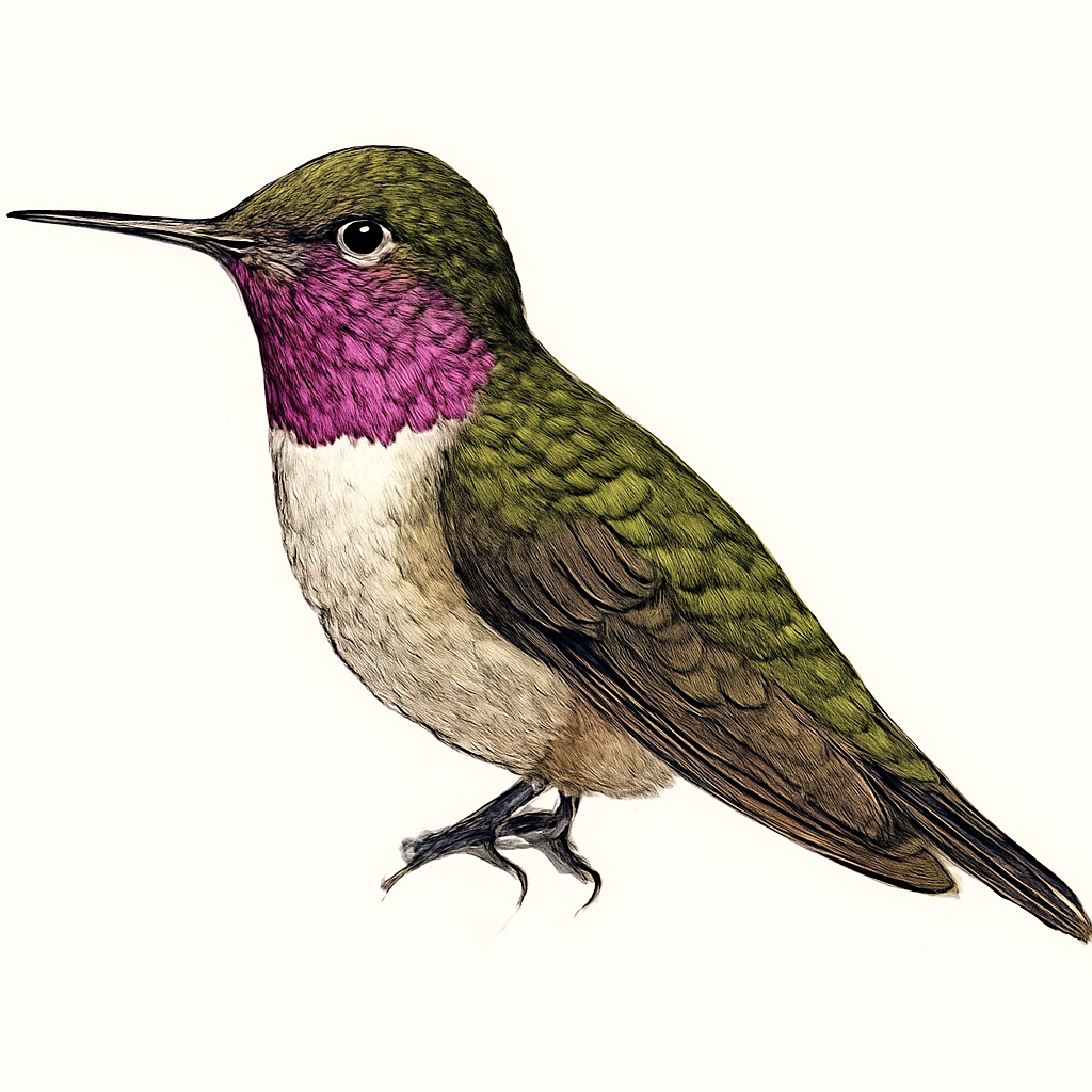 Illustration von Türkiskehlelfe