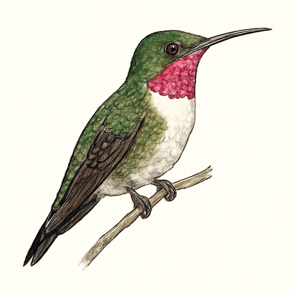 Illustration de Colibri magenta