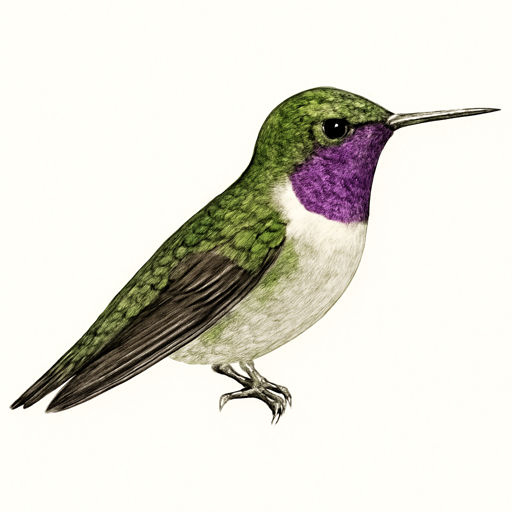 Ilustración de Colibrí de Mitchell