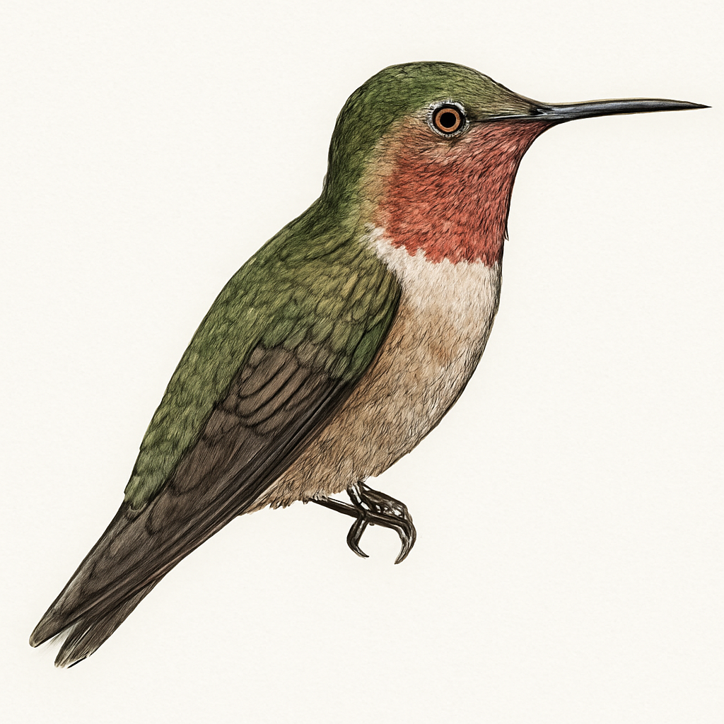 Illustration von Breitschwanzelfe
