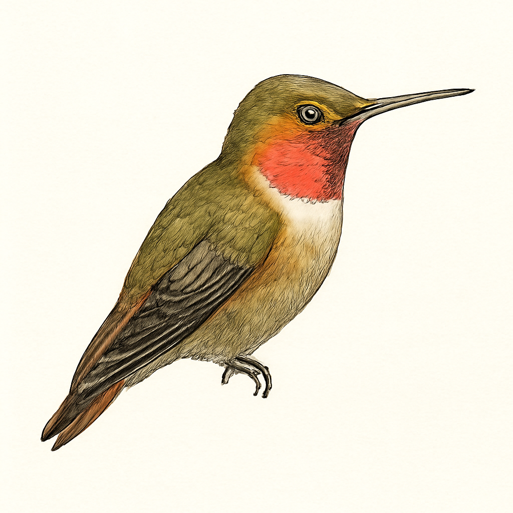 Illustration de Colibri flammule