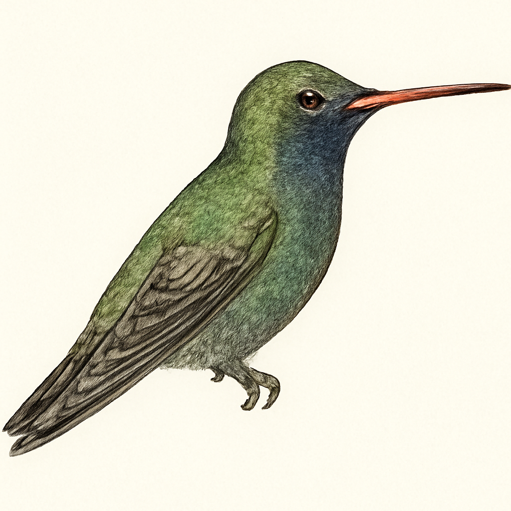 Broad-billed Hummingbird illustration