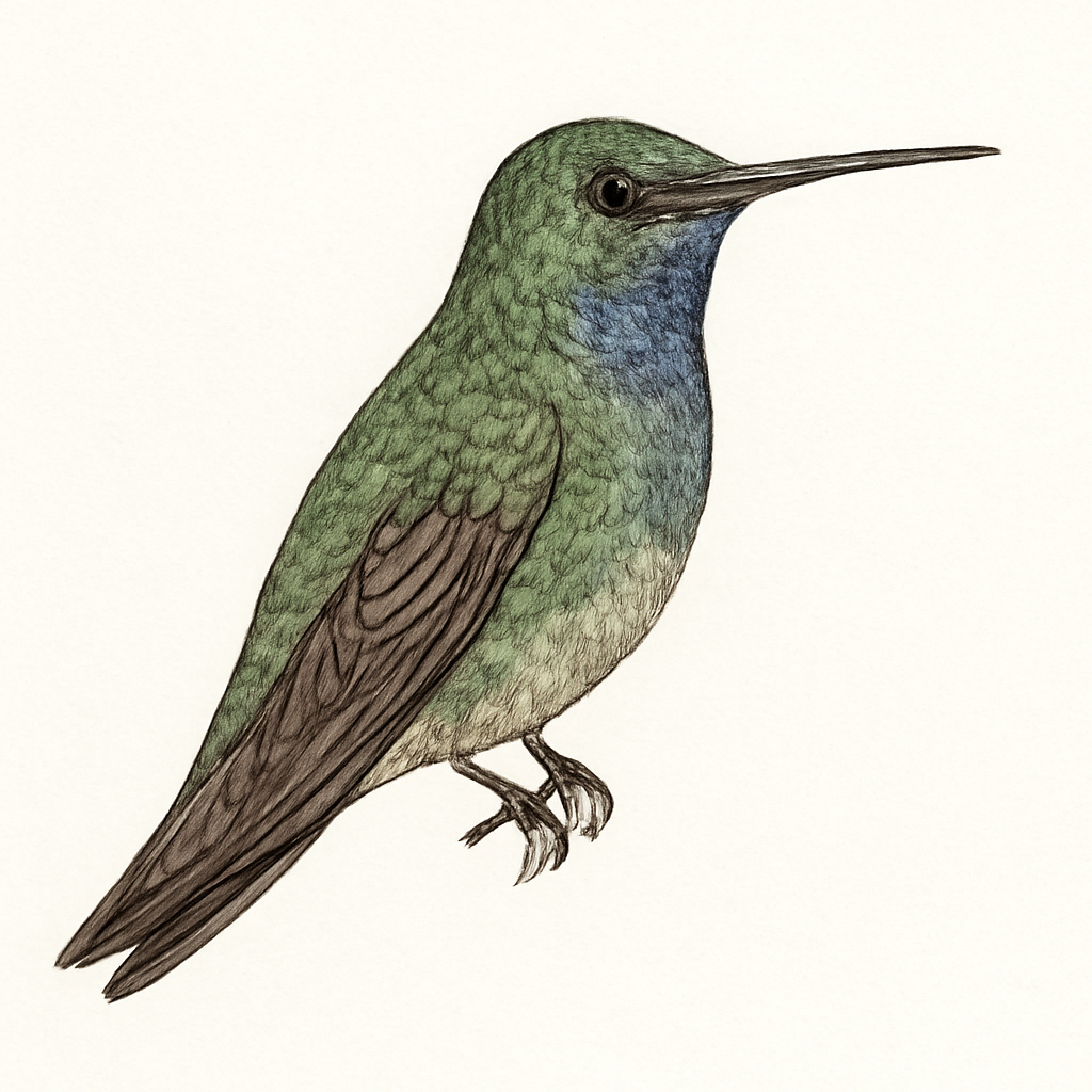Ilustração de tres marias hummingbird