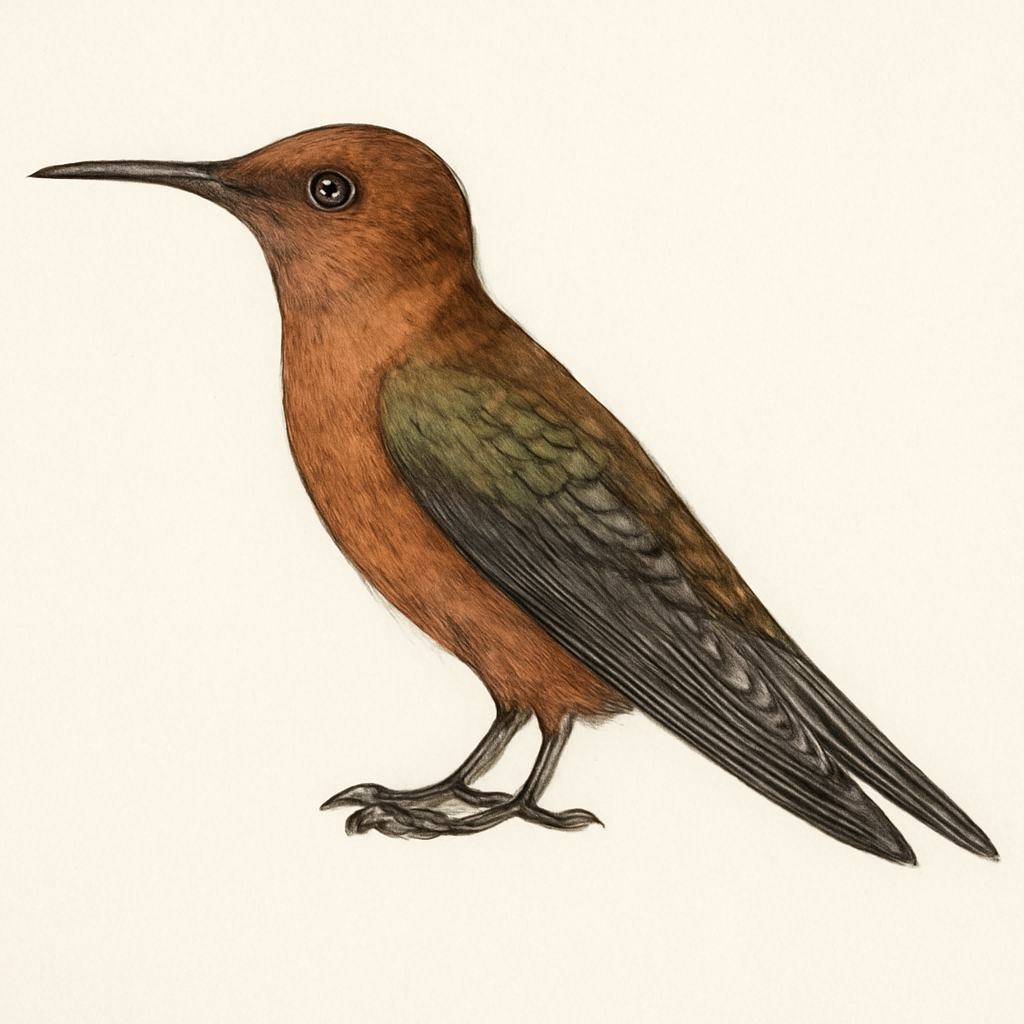 Rufous Sabrewing illustration