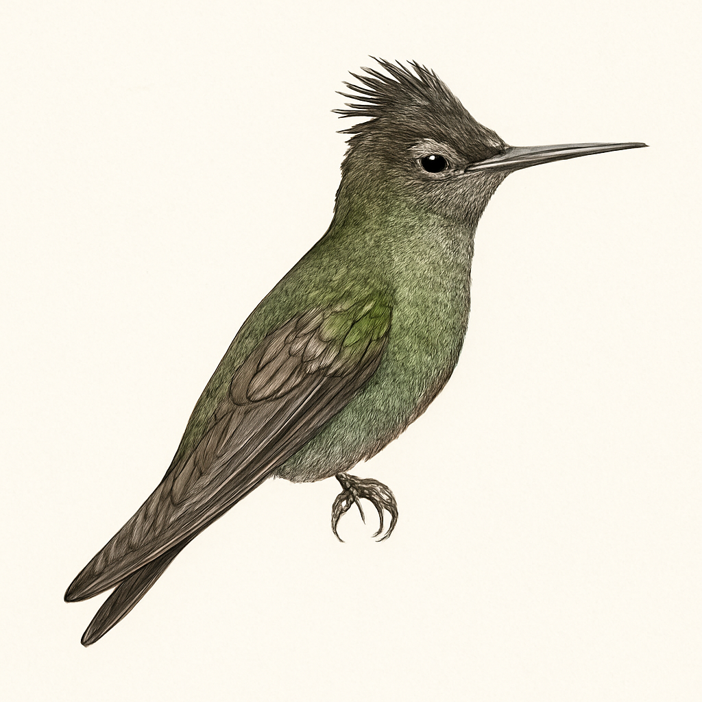 Ilustración de Colibrí Crestado