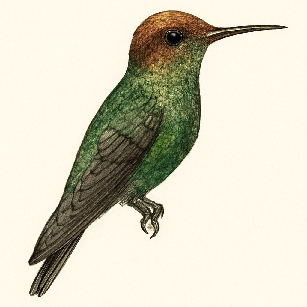 Illustrazione di Coppery-headed Emerald