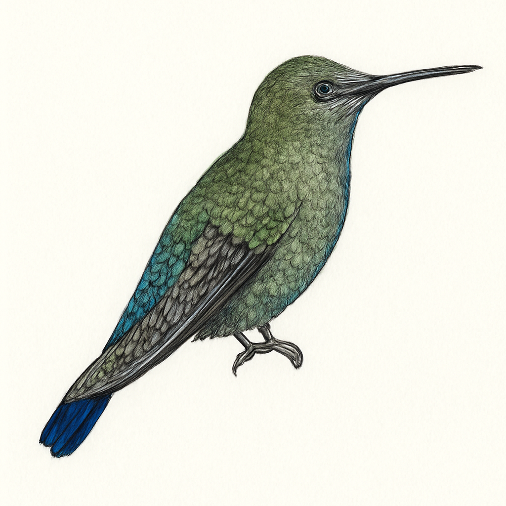 Illustration de Ariane à queue bleue