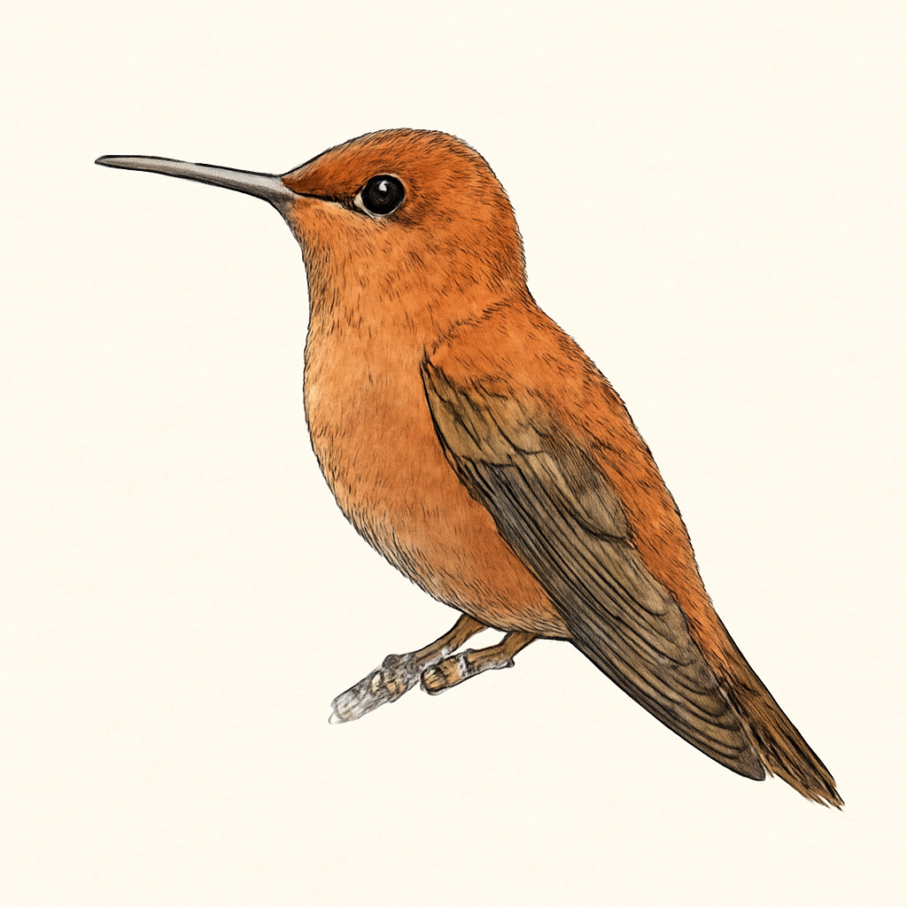 Ilustración de Amazilia Canela