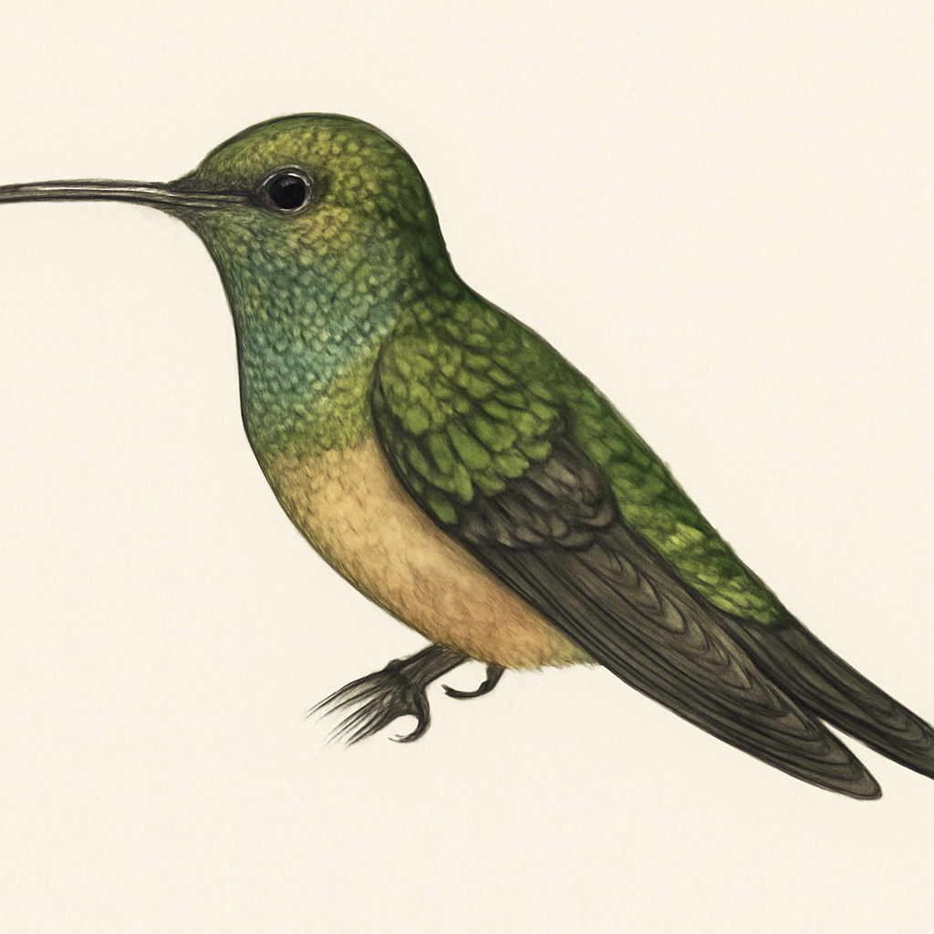 Illustrazione di Buff-bellied Hummingbird