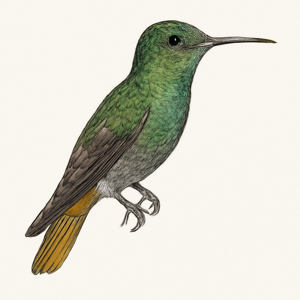 Illustrazione di Golden-tailed Sapphire