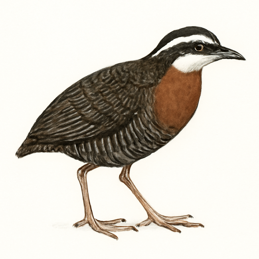 Ilustração de white-striped forest rail