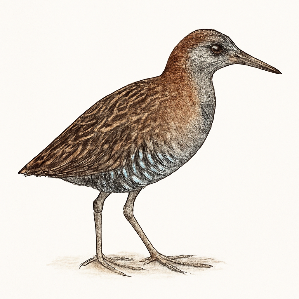 Ilustración de Rascón Rufigrís
