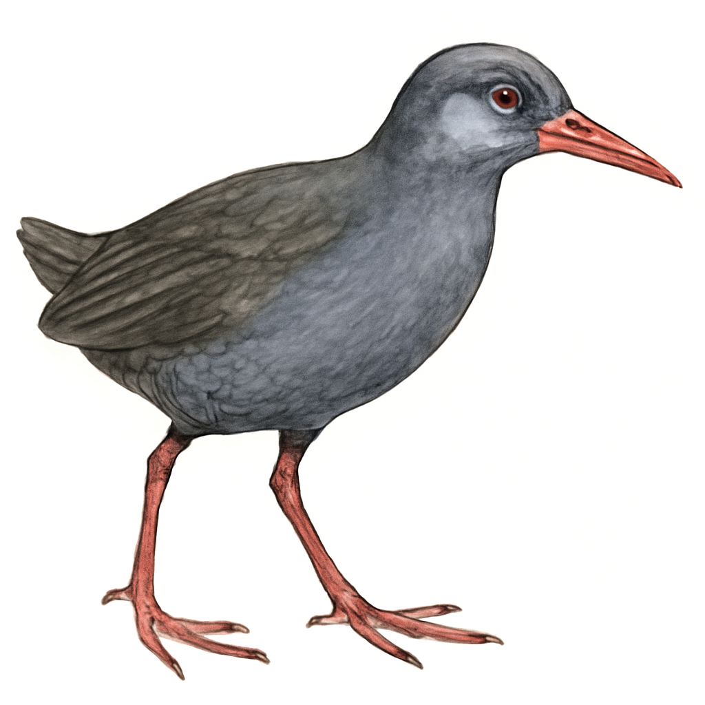 Illustrazione di Plumbeous Rail