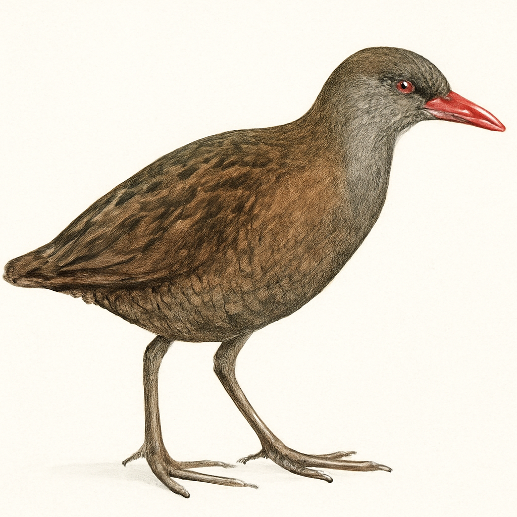 Illustration von Goldschnabel-Sumpfhuhn