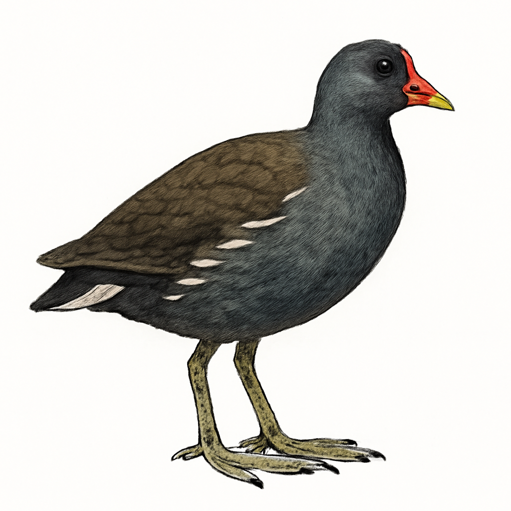 Common Moorhen illustration