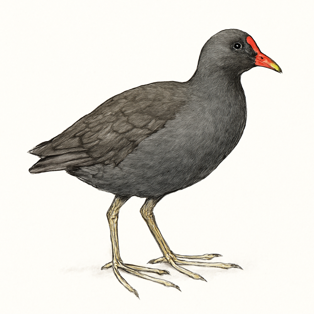 Illustration von Papuateichhuhn