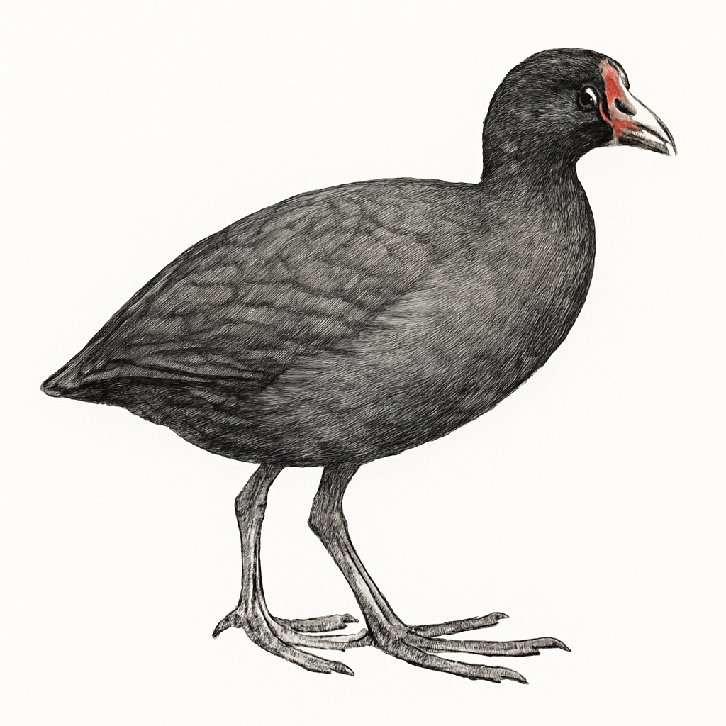 Illustration de Foulque à crête