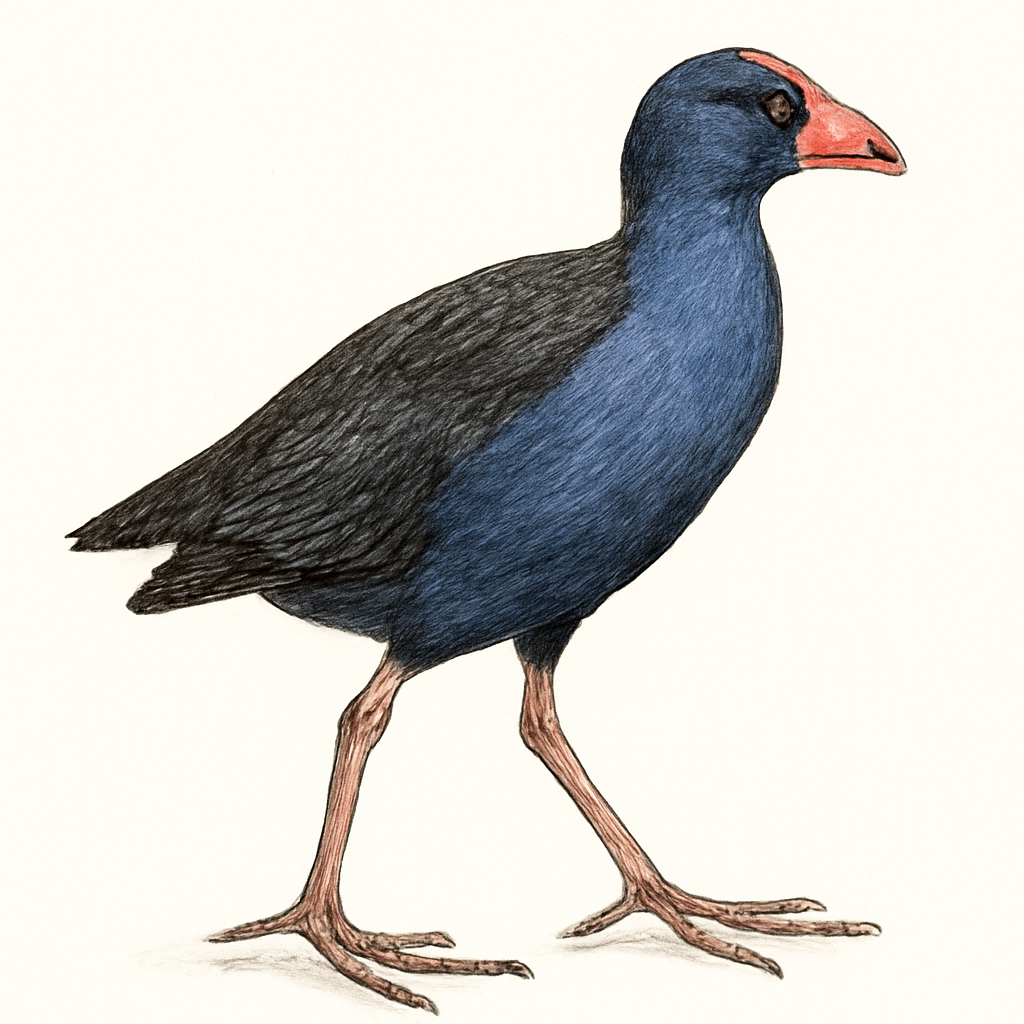 Illustration von Australpurpurhuhn