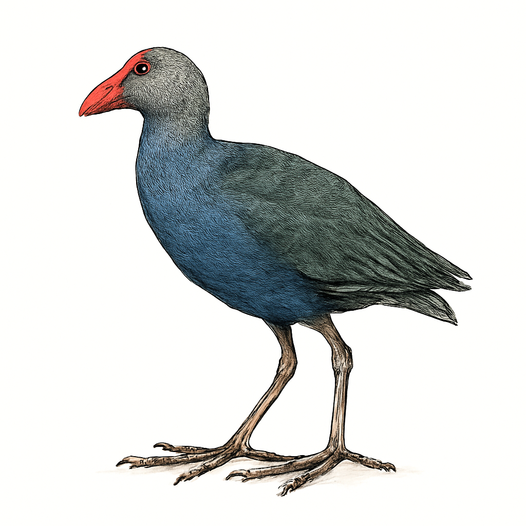Ilustración de Calamón Cabecigrís