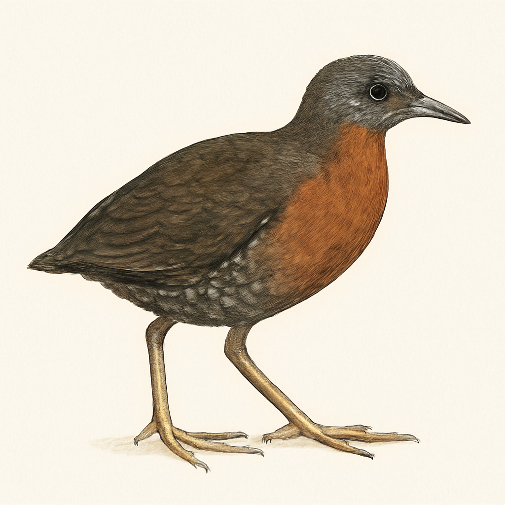 Illustrazione di Ruddy-breasted Crake