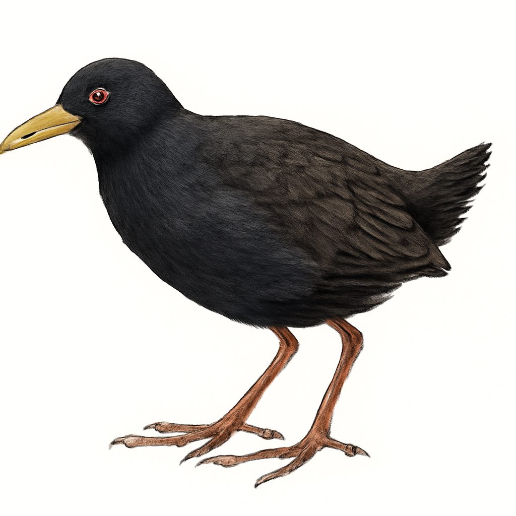 Illustration de Marouette à bec jaune